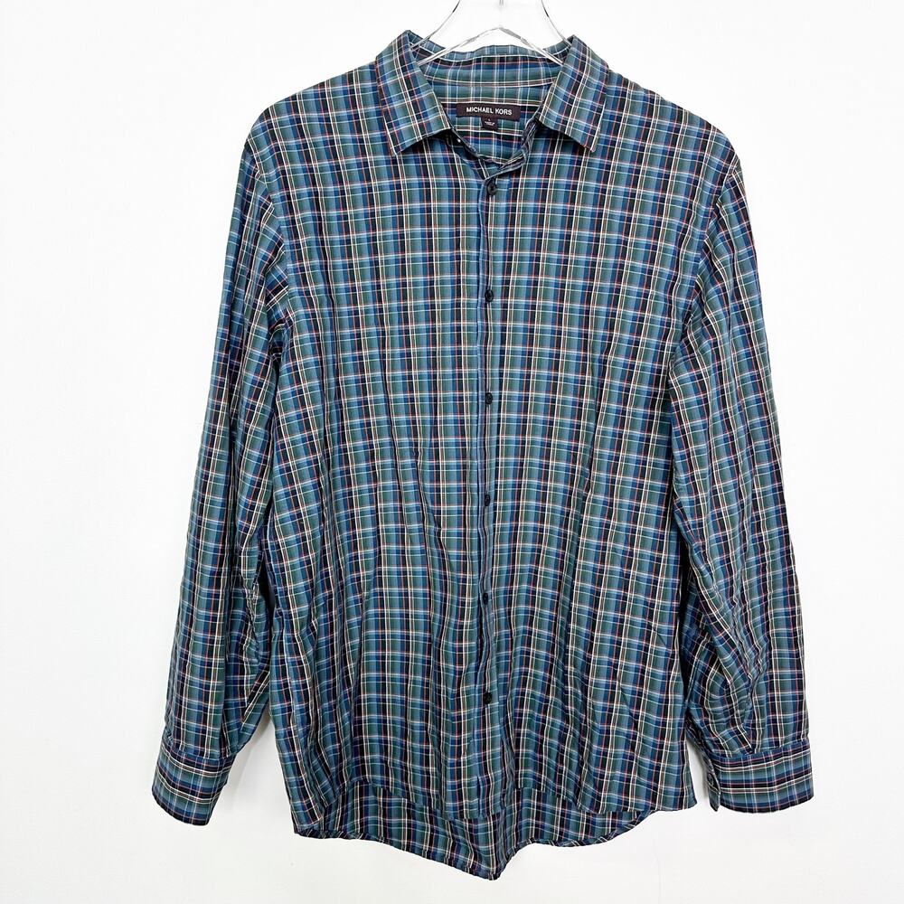 Michael Kors Collection Striped Button Up Shirt L